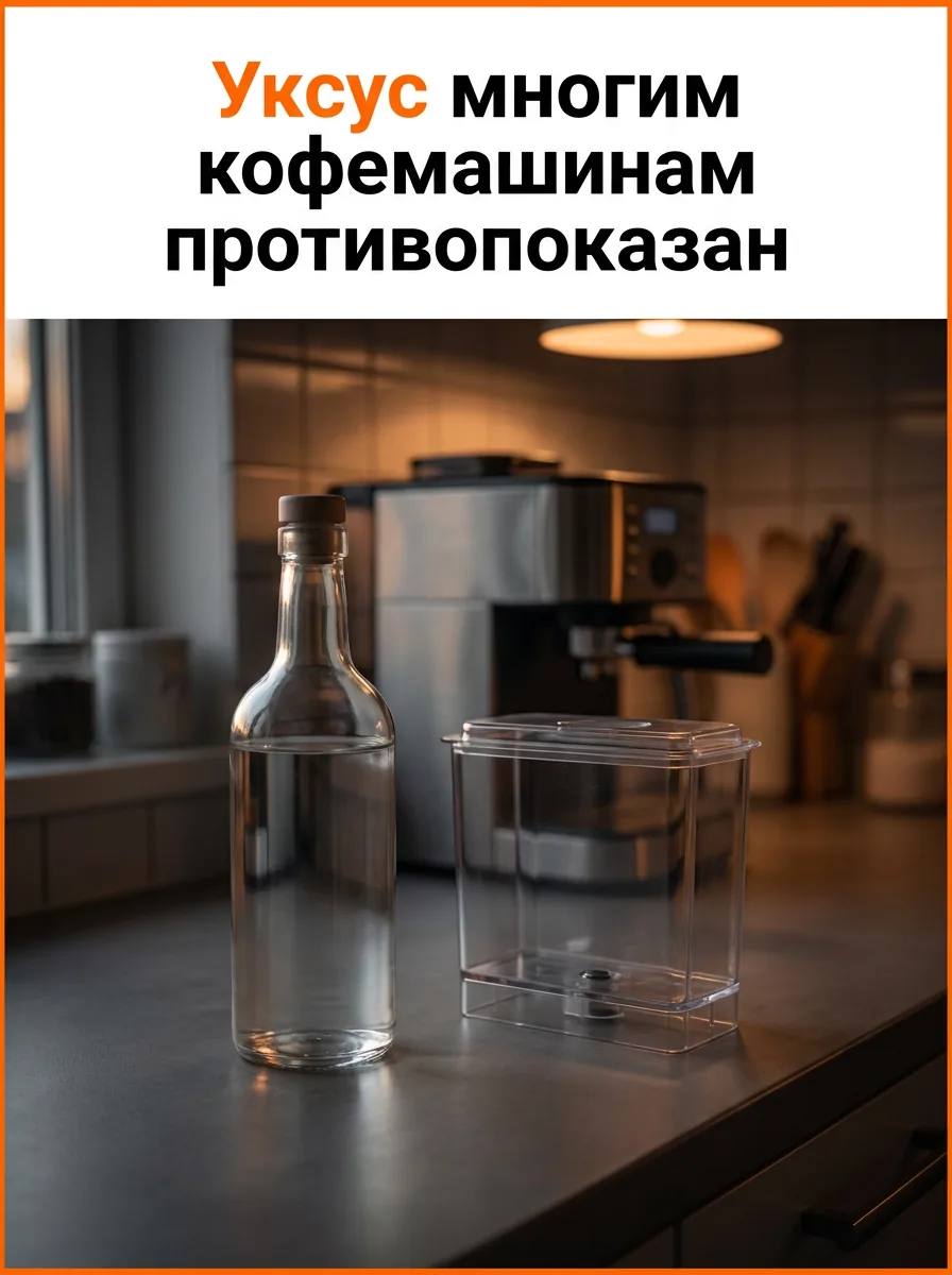 Уксус многим кофемашинам противопоказан