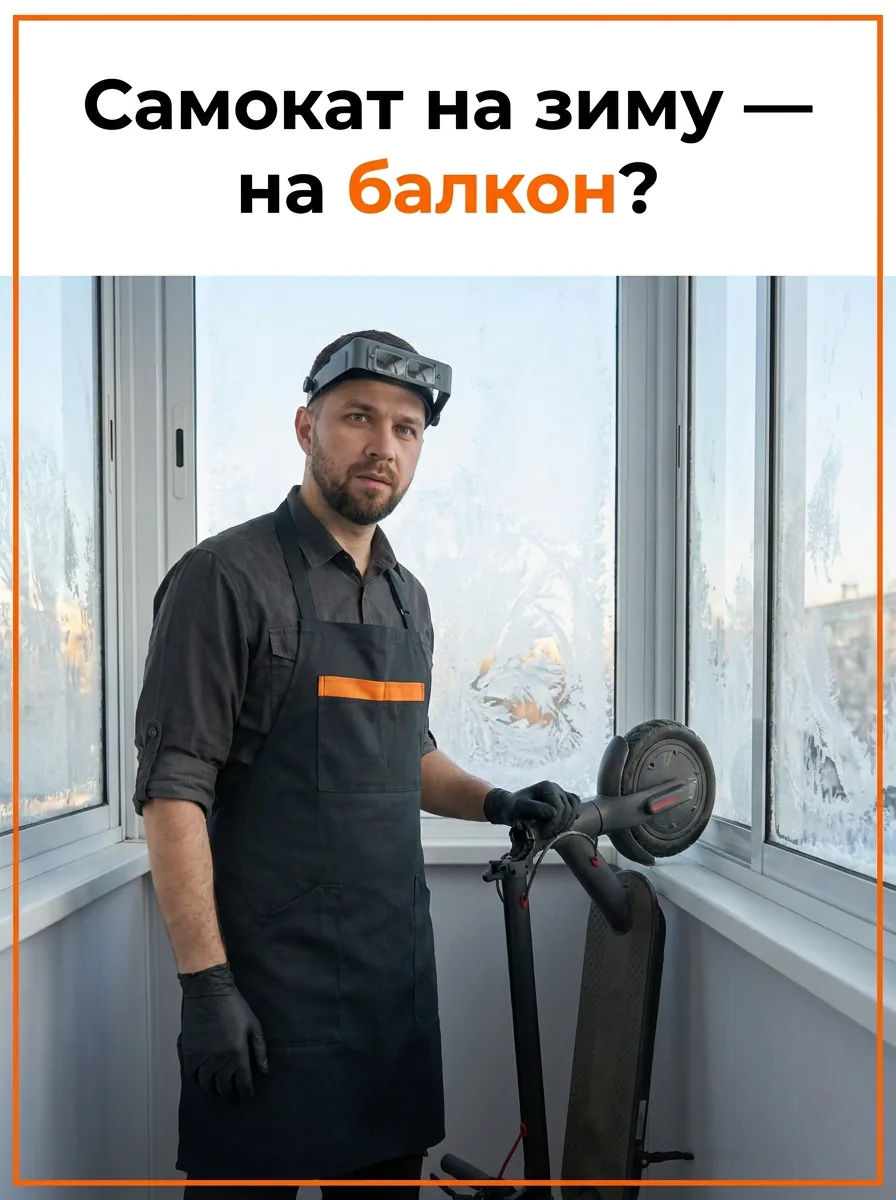 Самокат на зиму — на балкон?