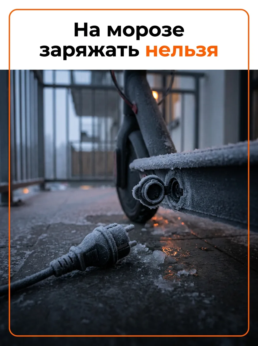 На морозе заряжать нельзя