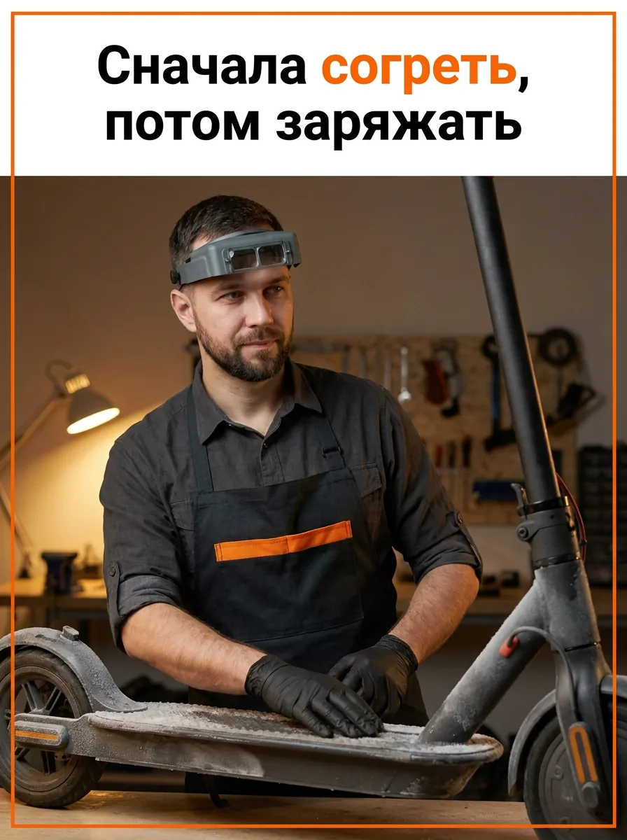 Сначала согреть, потом заряжать
