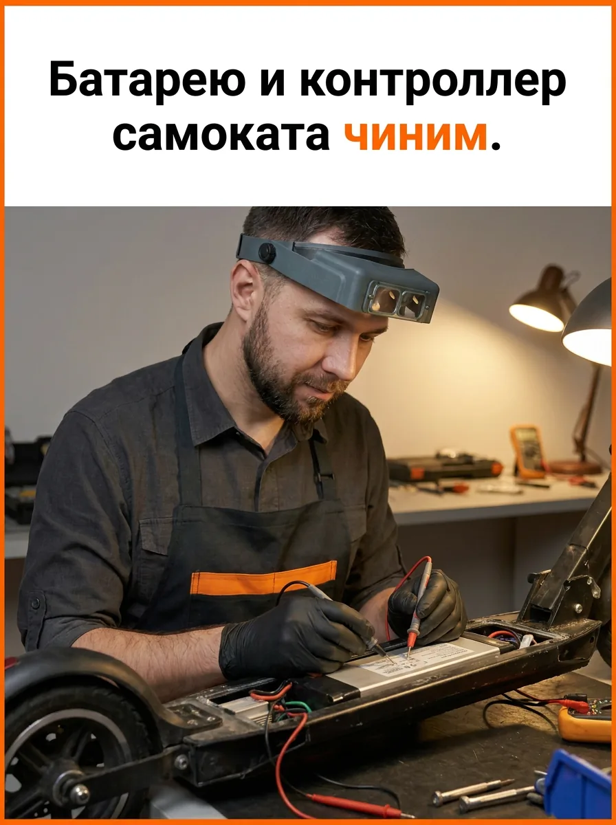 Батарею и контроллер самоката чиним
