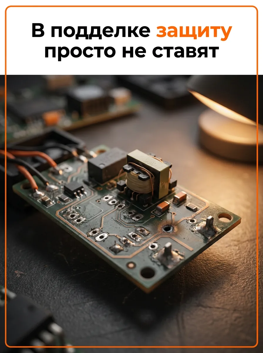 В подделке защиту просто не ставят