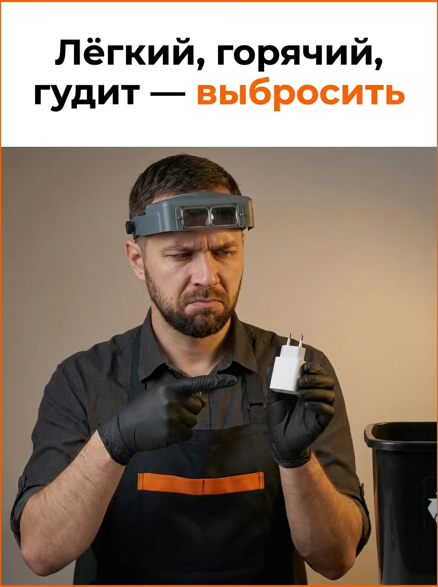 Лёгкий, горячий, гудит — выбросить