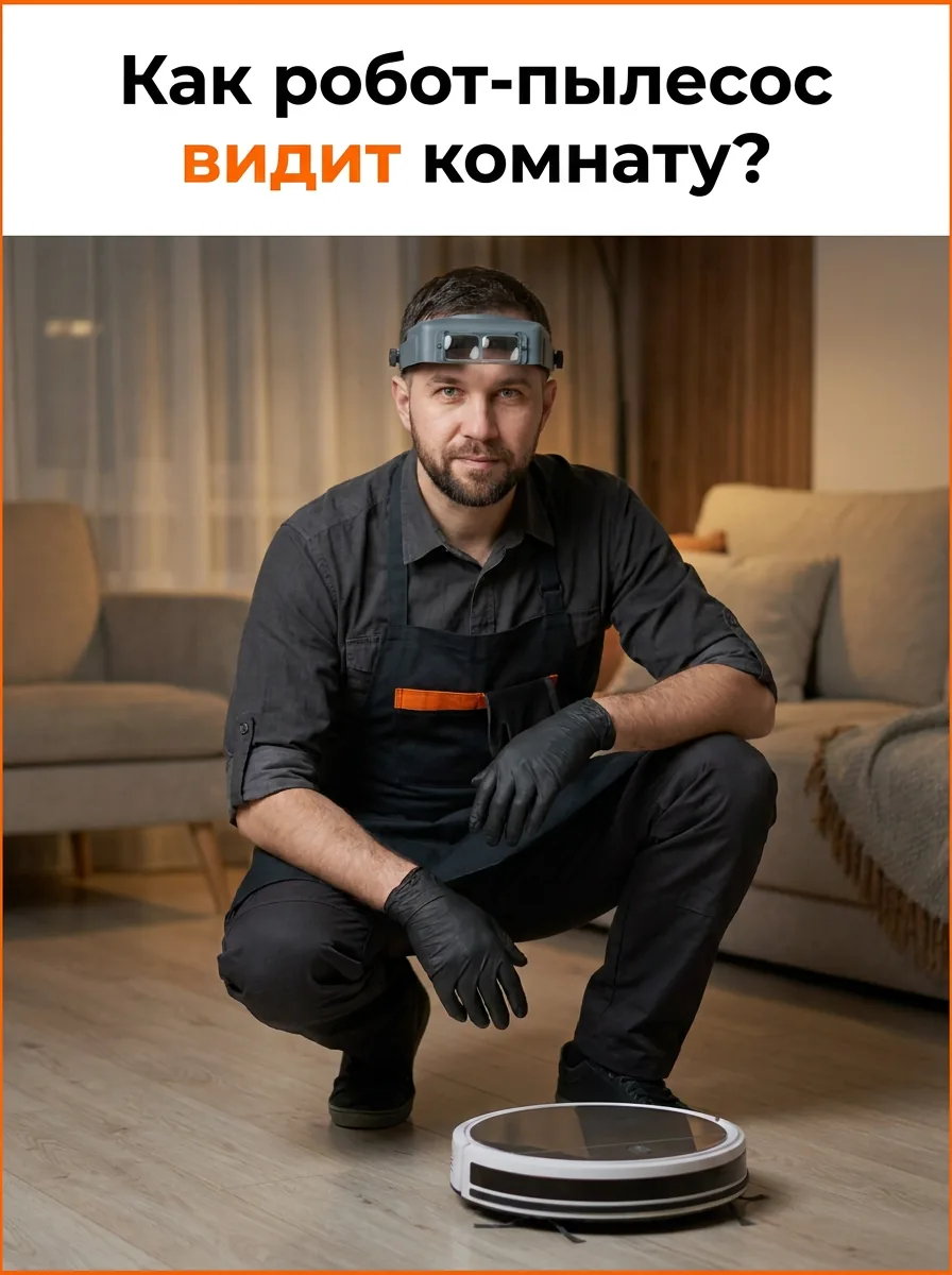 Как робот-пылесос видит комнату?