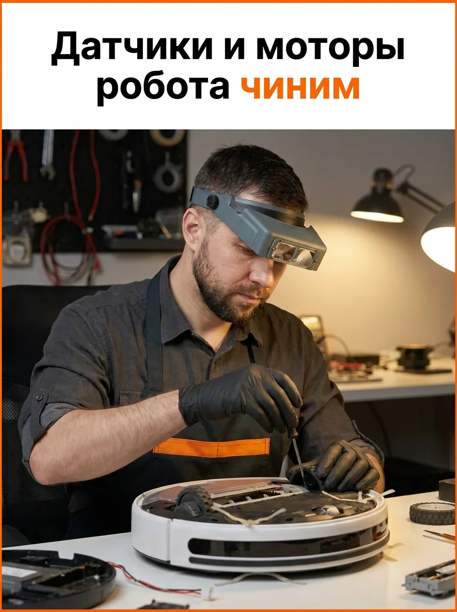 Датчики и моторы робота чиним