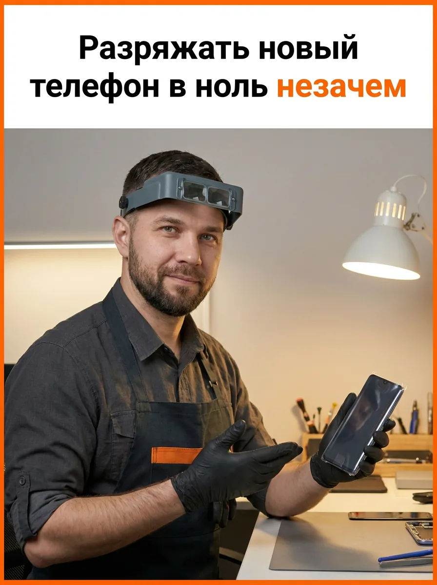 Разряжать новый телефон в ноль незачем