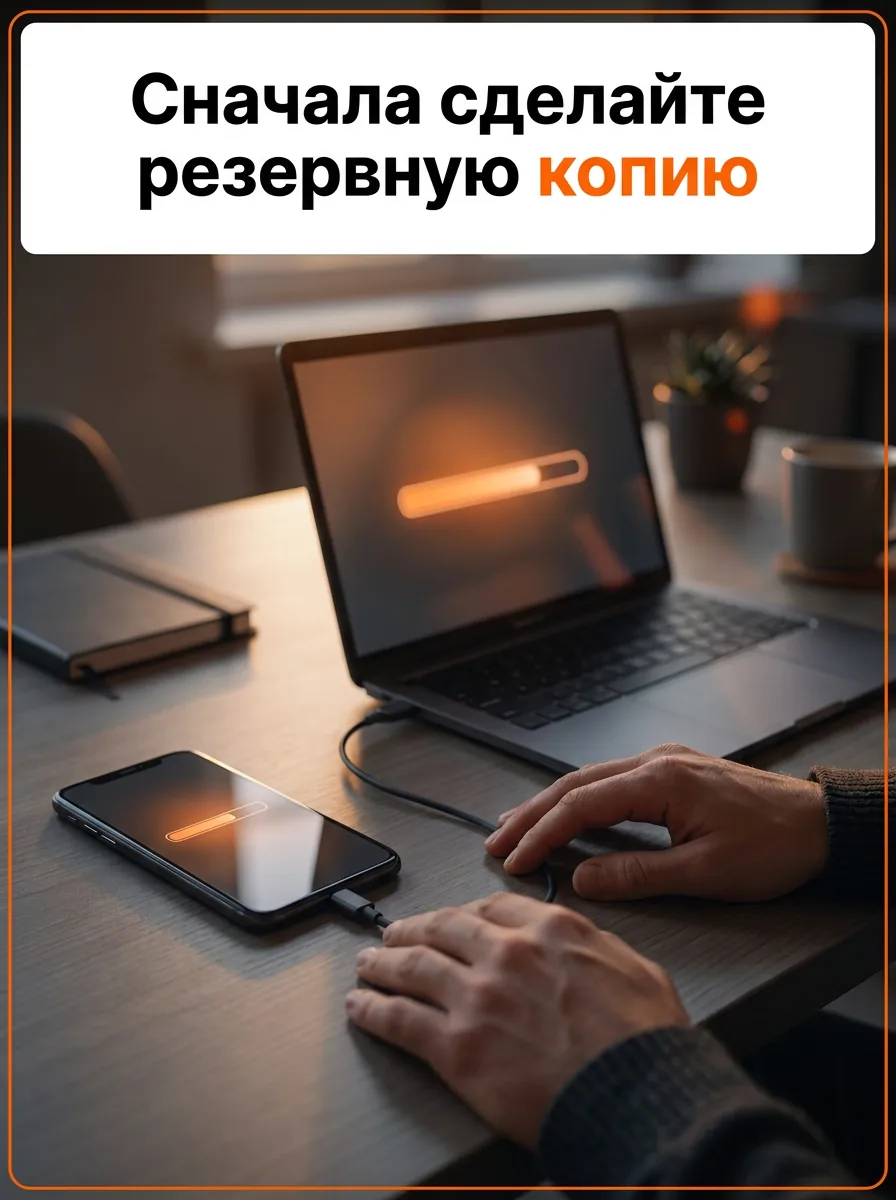 Сначала сделайте резервную копию