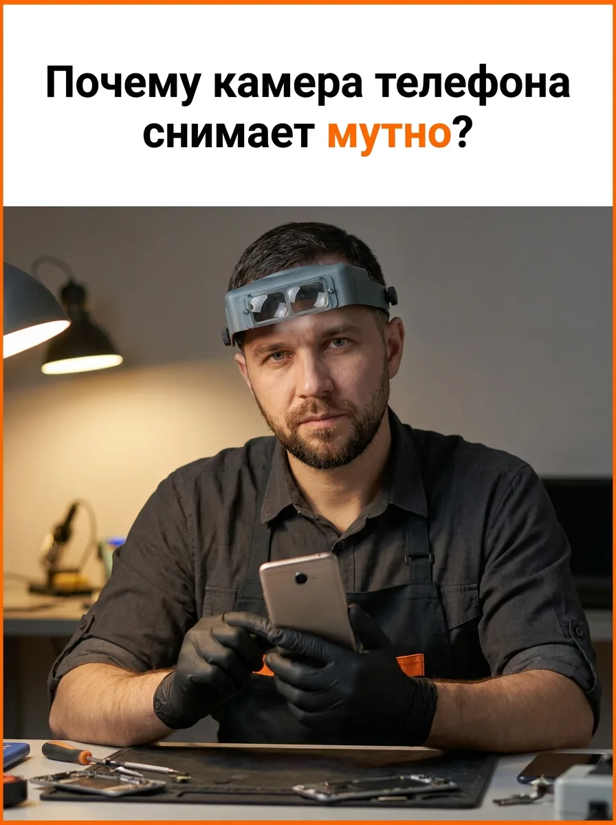 Почему камера телефона снимает мутно?