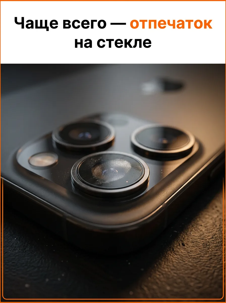 Чаще всего — отпечаток на стекле
