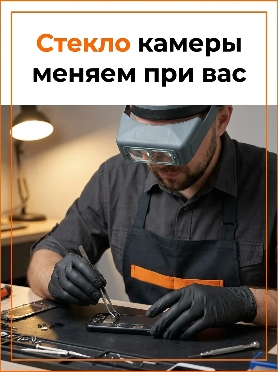Стекло камеры меняем при вас