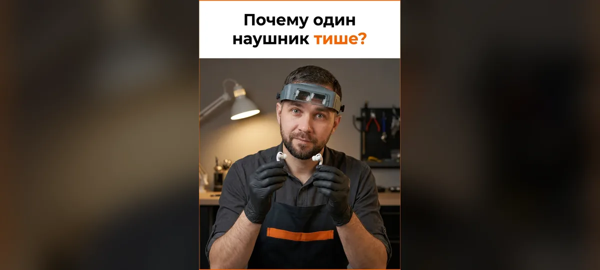 Почему один наушник играет тише другого