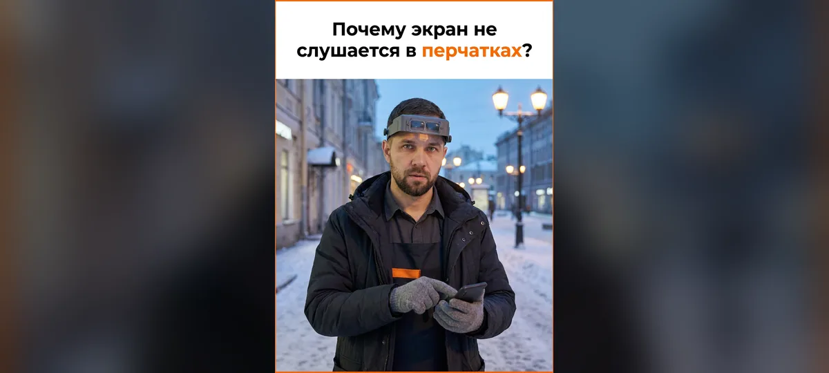 Почему сенсорный экран не слушается в перчатках