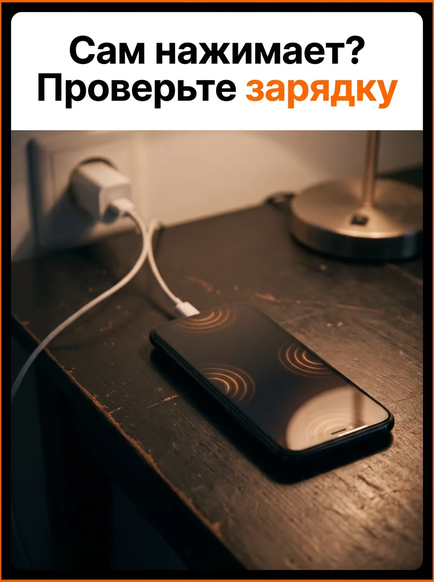Сам нажимает? Проверьте зарядку