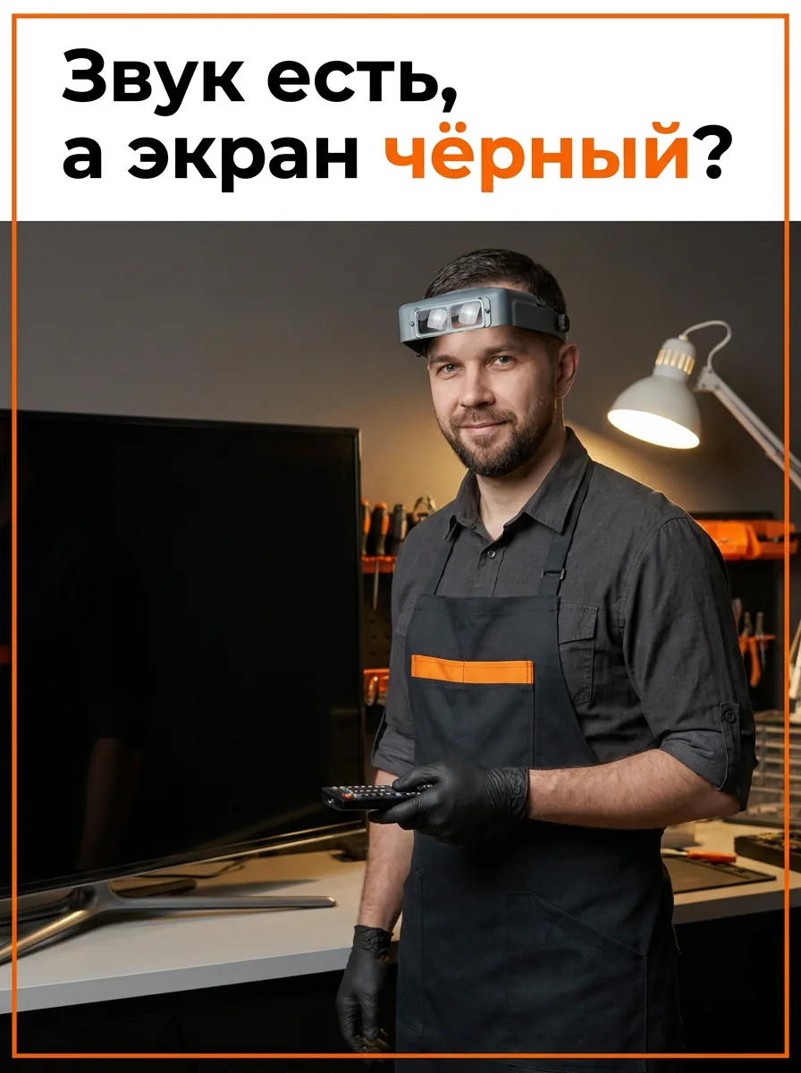 Звук есть, а экран чёрный?