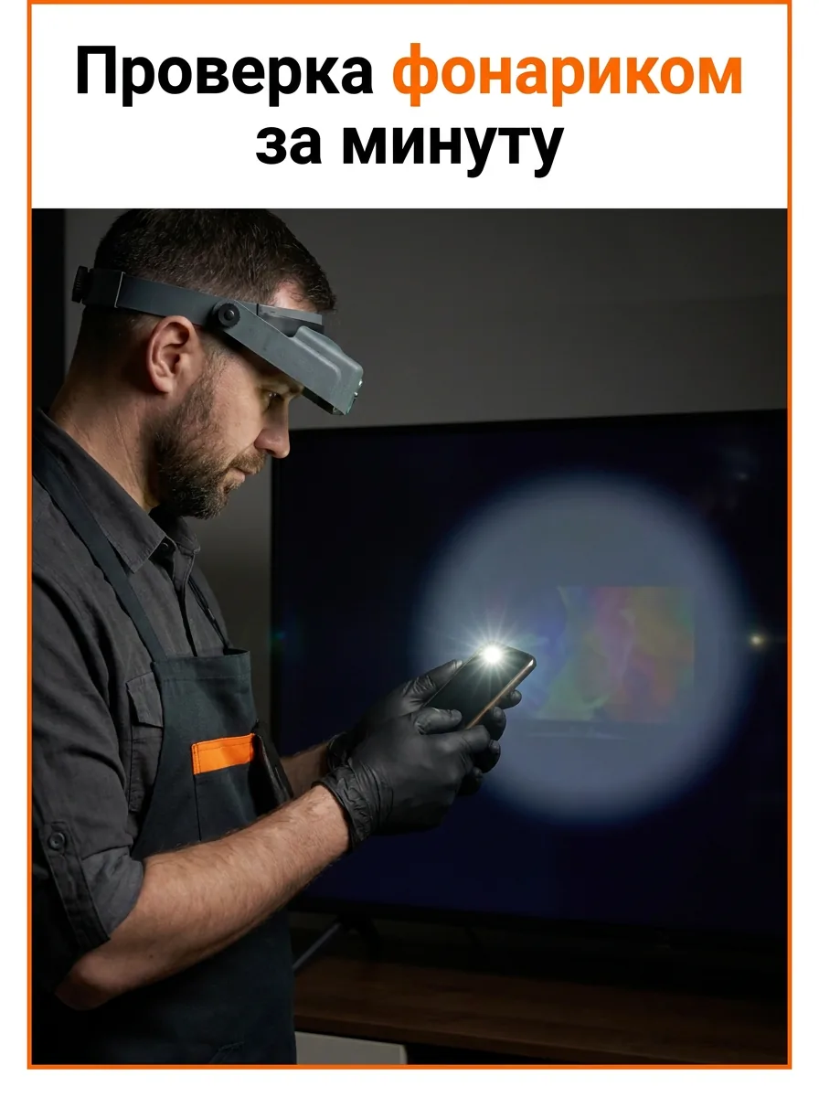 Проверка фонариком за минуту