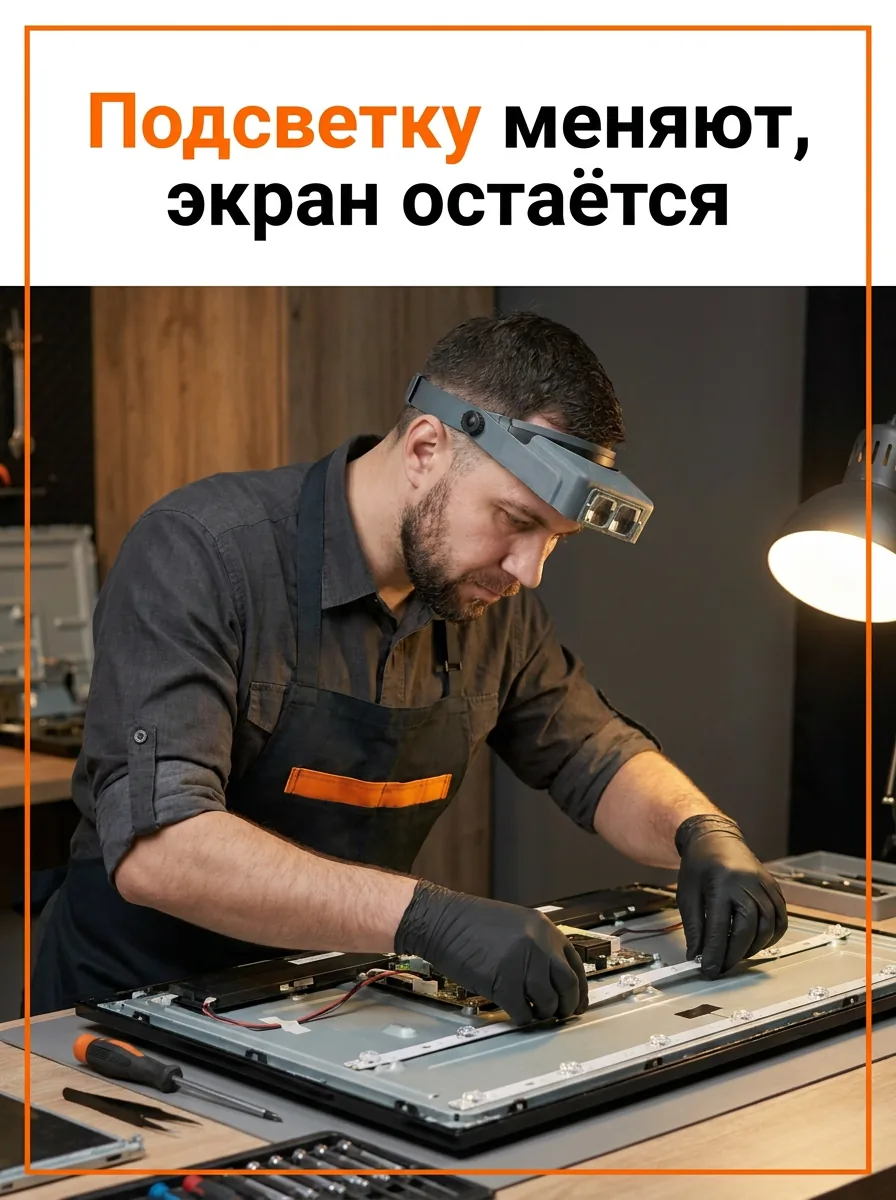 Подсветку меняют, экран остаётся